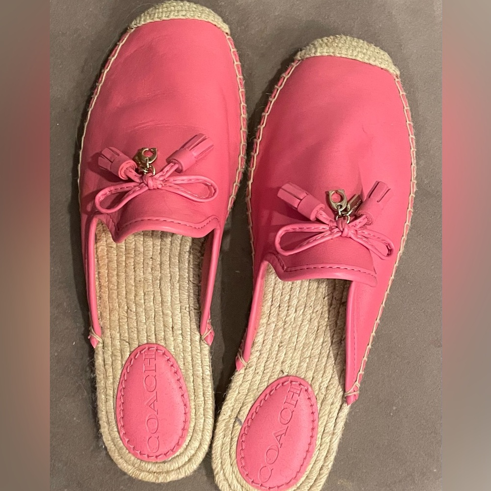 COACH Cassidy Leather Espadrille Slip-Ons Women's Shoes